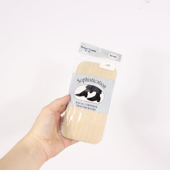 *Sophistication Beige Trouser Socks - Picture 1 of 2